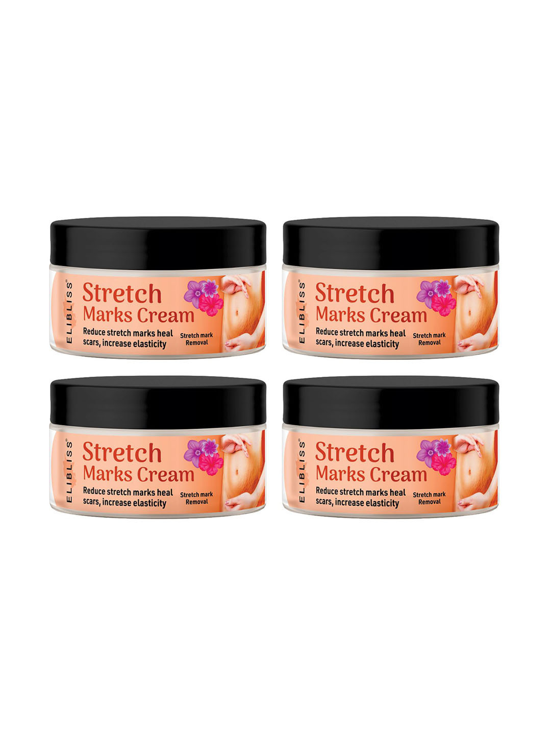 

ELIBLISS Set Of 4 Stretch Marks Cream - 50g Each, Beige