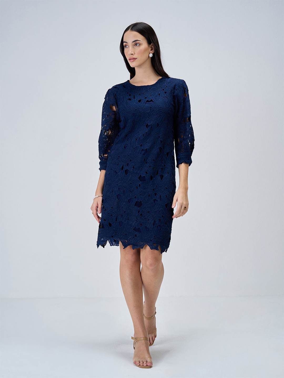 

SALT ATTIRE Sheath Dress, Navy blue