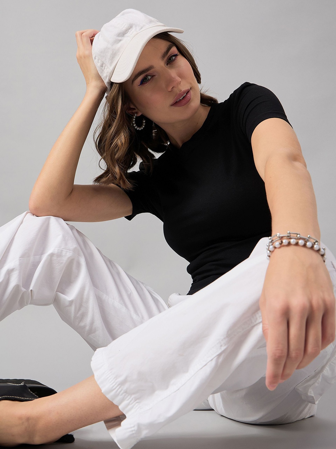 

98 Degree North Cotton Top, Black