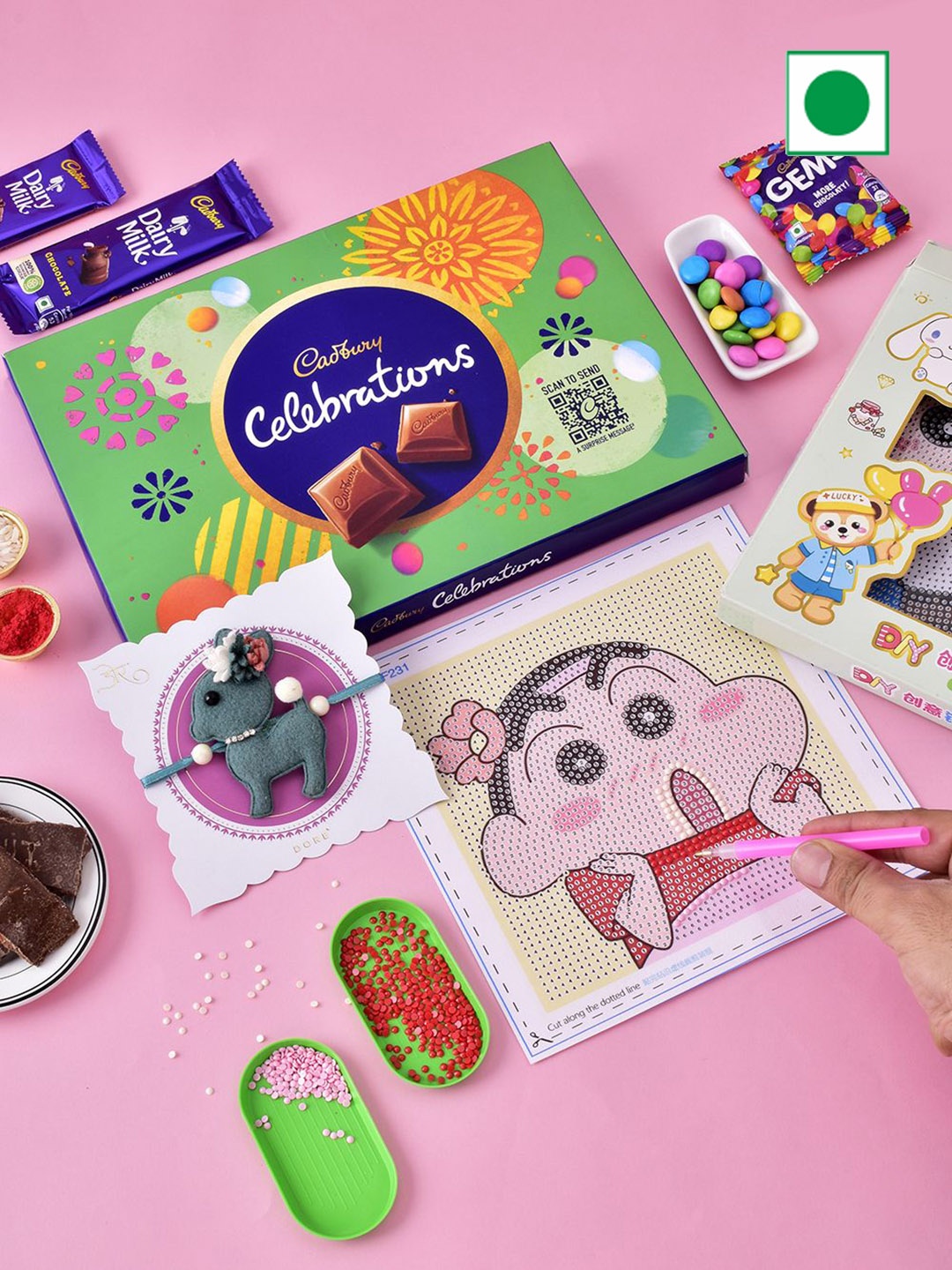 

Hyperfoods Rakhi Fun Box: Chocolates & Games Gift Box, Multi