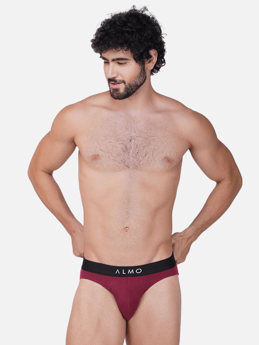 

Almo Wear Men Moisture-Wicking Basic Briefs MME-B-105, Maroon
