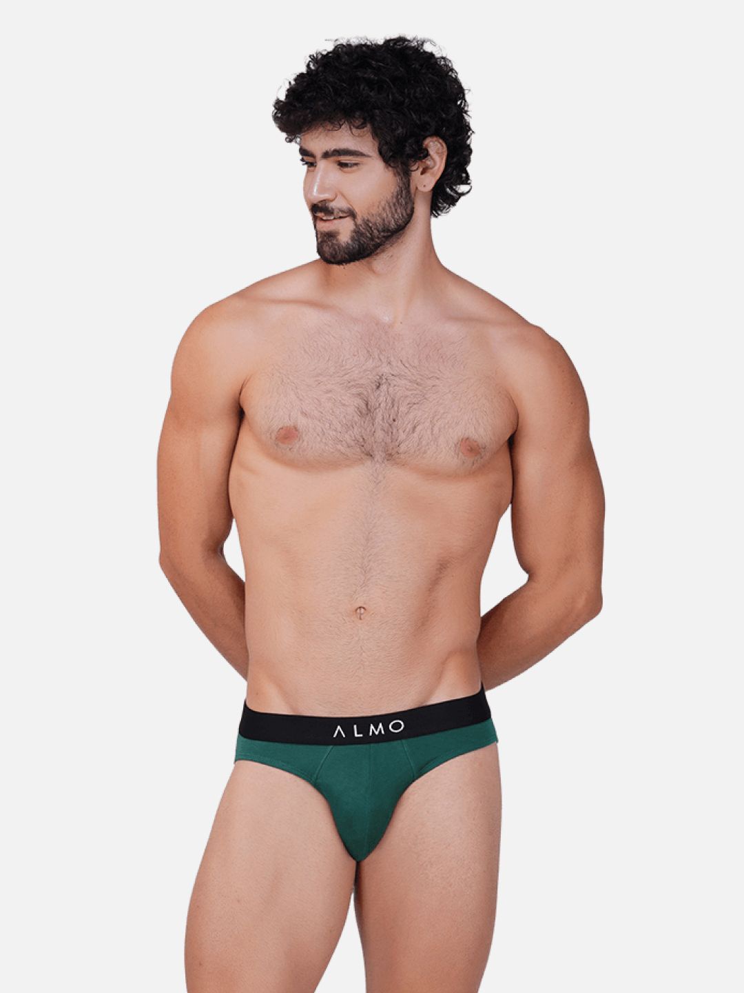 

Almo Wear Anti Microbial Mid Waist Basic Briefs-MME-B-110, Green