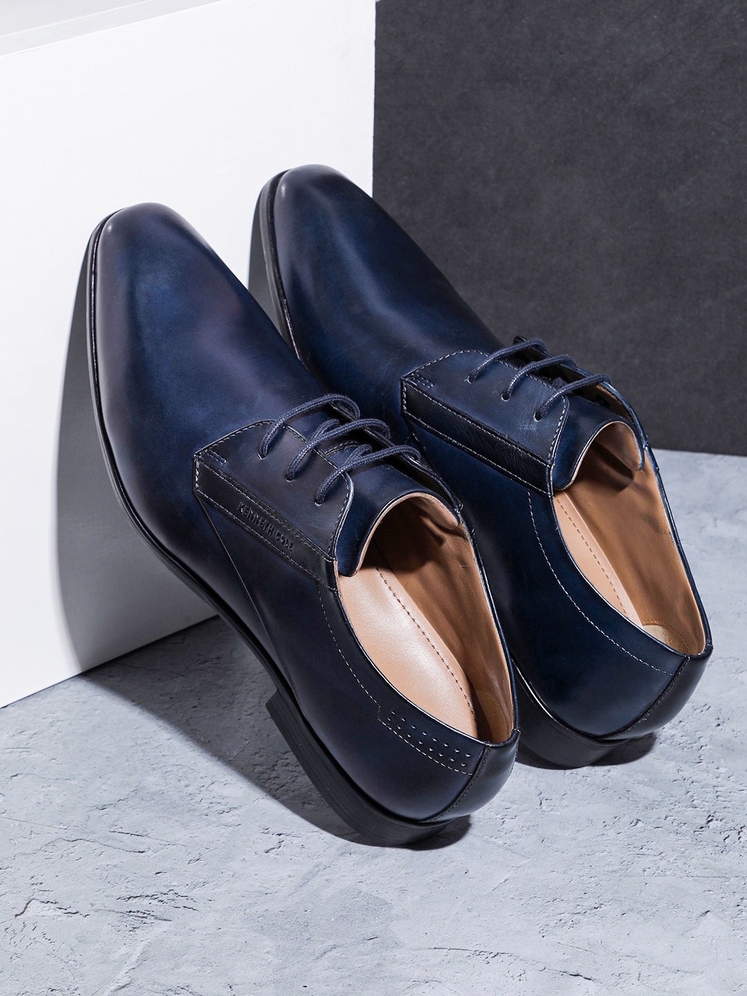 

Kenneth Cole Men Formal Leather Derbys, Navy blue