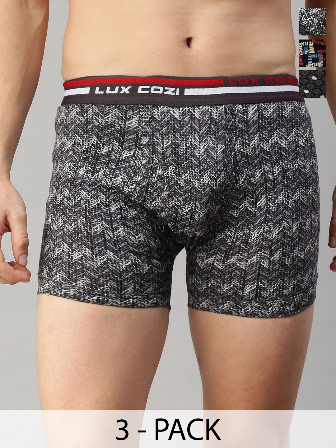 

Lux Cozi Pack Of 3 Assorted Pure Cotton Trunks