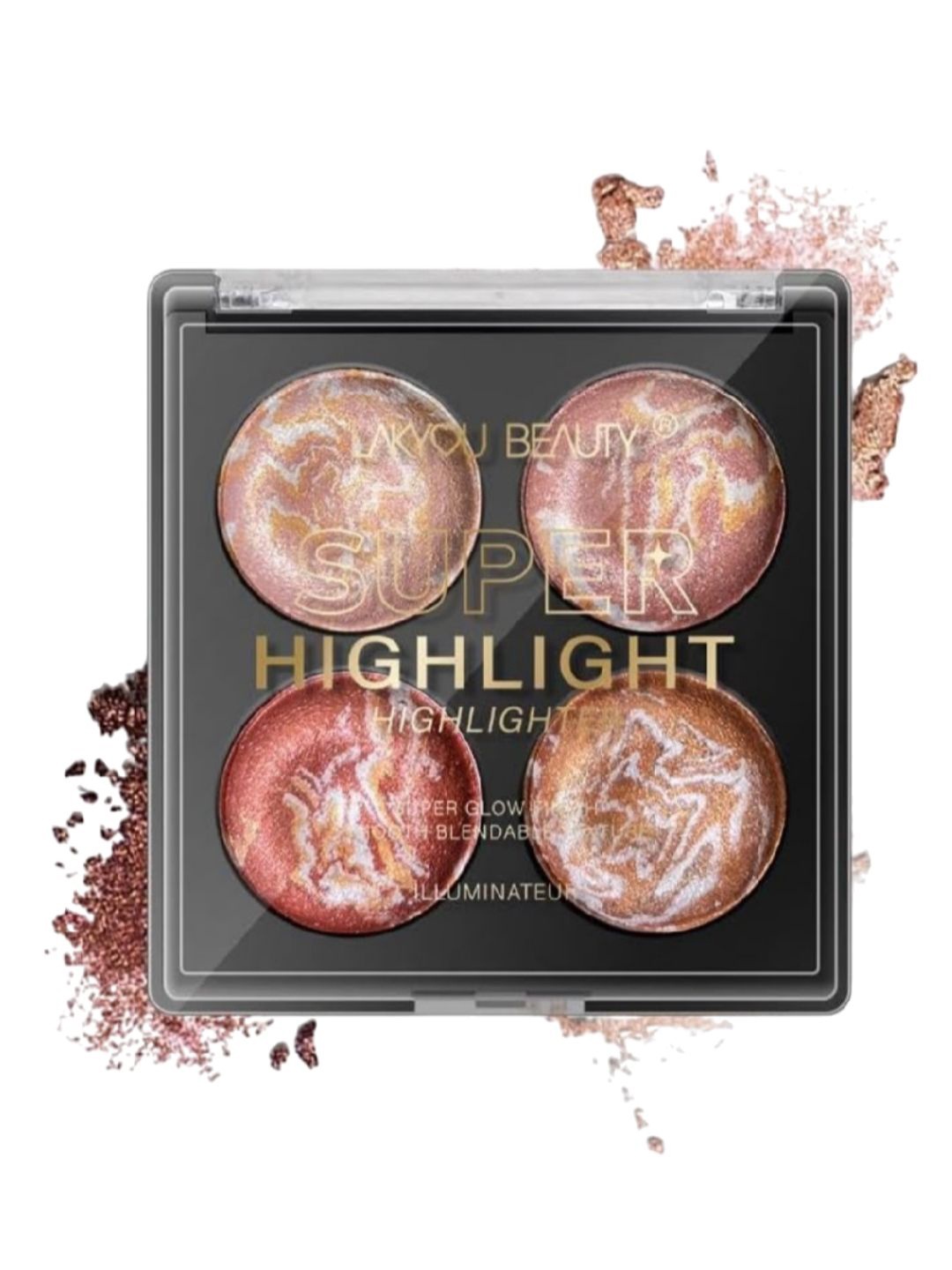 

LAKYOU BEAUTY Super Highlighter Palette - 15g - Shade 01, Multi