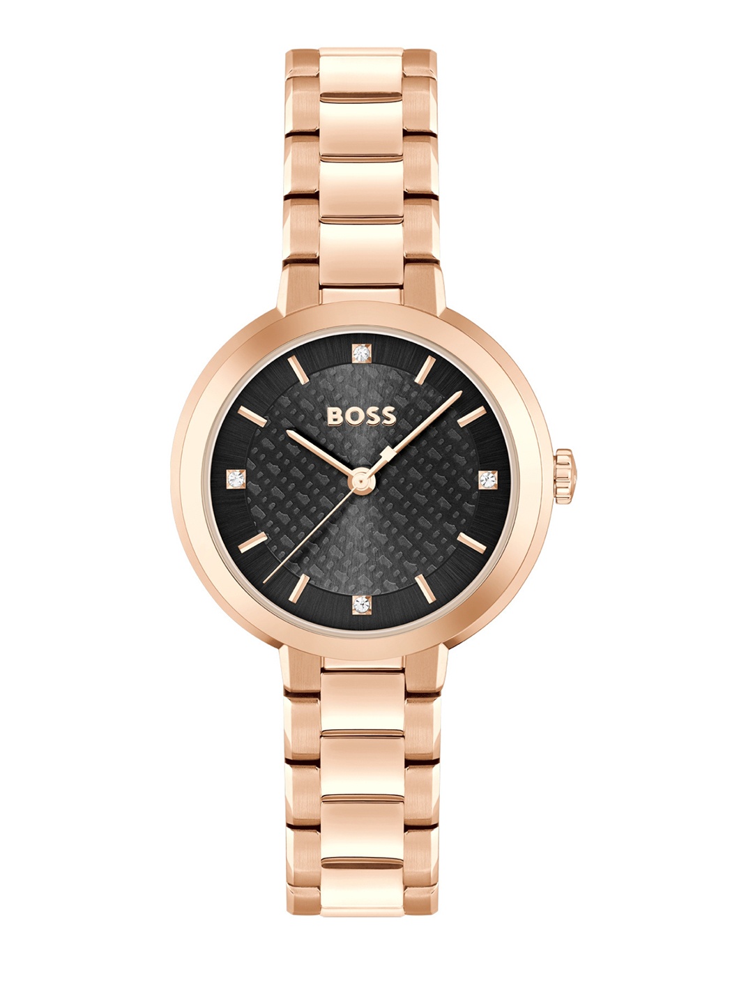 

BOSS Women Sena Embellished Bracelet Style Analogue Watch 1502760-Black