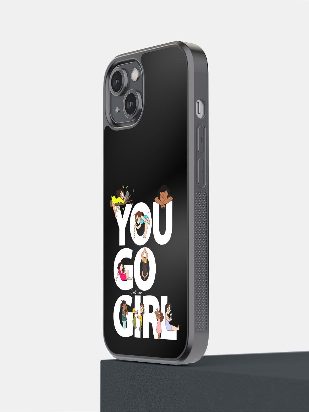

macmerise Impact Resistant Printed iPhone 14 Back Case Mobile Accessories, Black