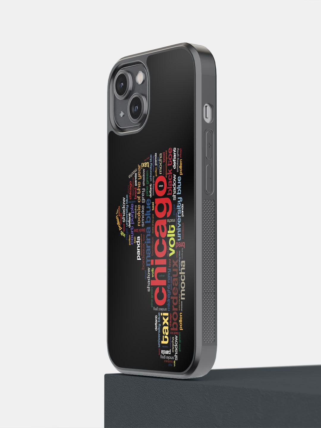 macmerise Impact Resistant Typography Printed iPhone 14 Back Case Mobile Accessories, Black