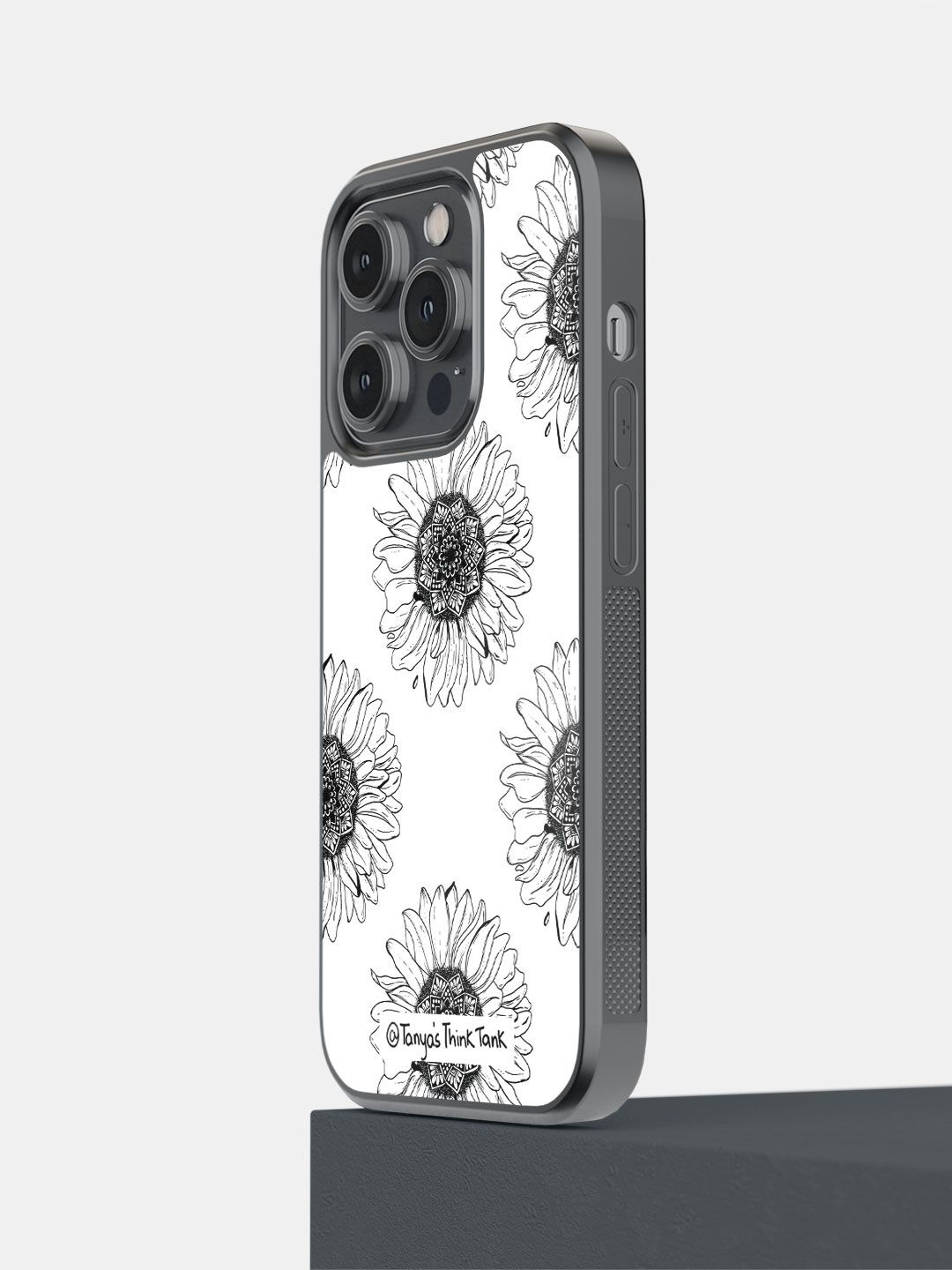 

macmerise Floral Printed iPhone 14 Pro Back Case Mobile Accessories, White