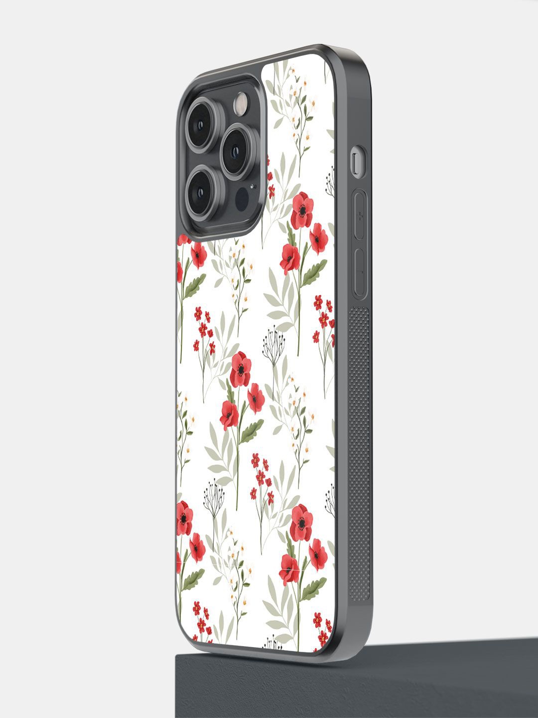 

macmerise Floral Printed iPhone 14 Pro Max Back Case Mobile Accessories, White