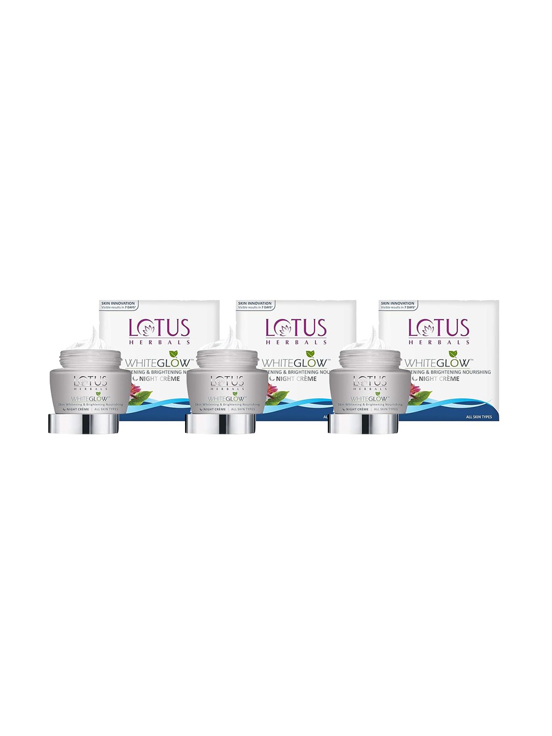 

Lotus Herbals White Glow Set Of 3 Nourishing Night Cream - 60g each