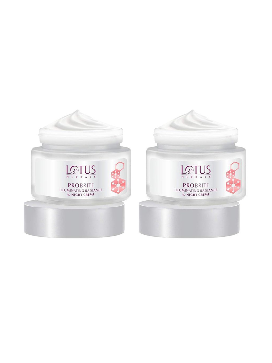 

Lotus Herbals Probrite Illuminating Radiance Set Of 2 Night Cream- 50g Each, White