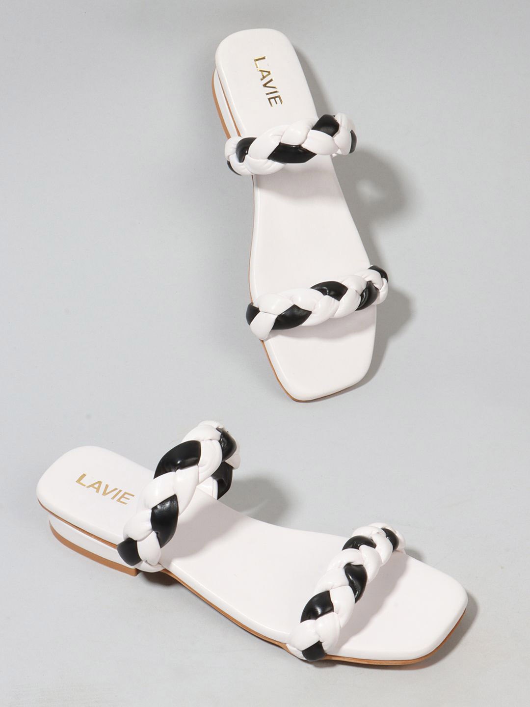 

Lavie Women Printed Ethnic Slip-On Open Toe Flats, White
