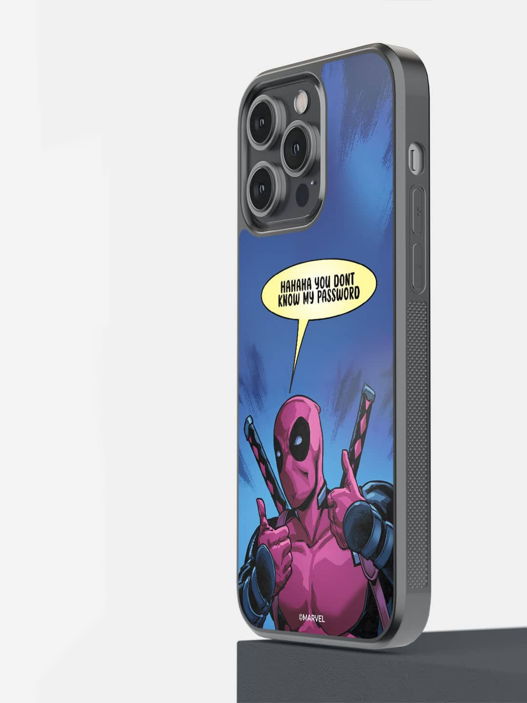 

macmerise Superhero Printed iPhone 14 Pro Max Back Case Mobile Accessories, Blue