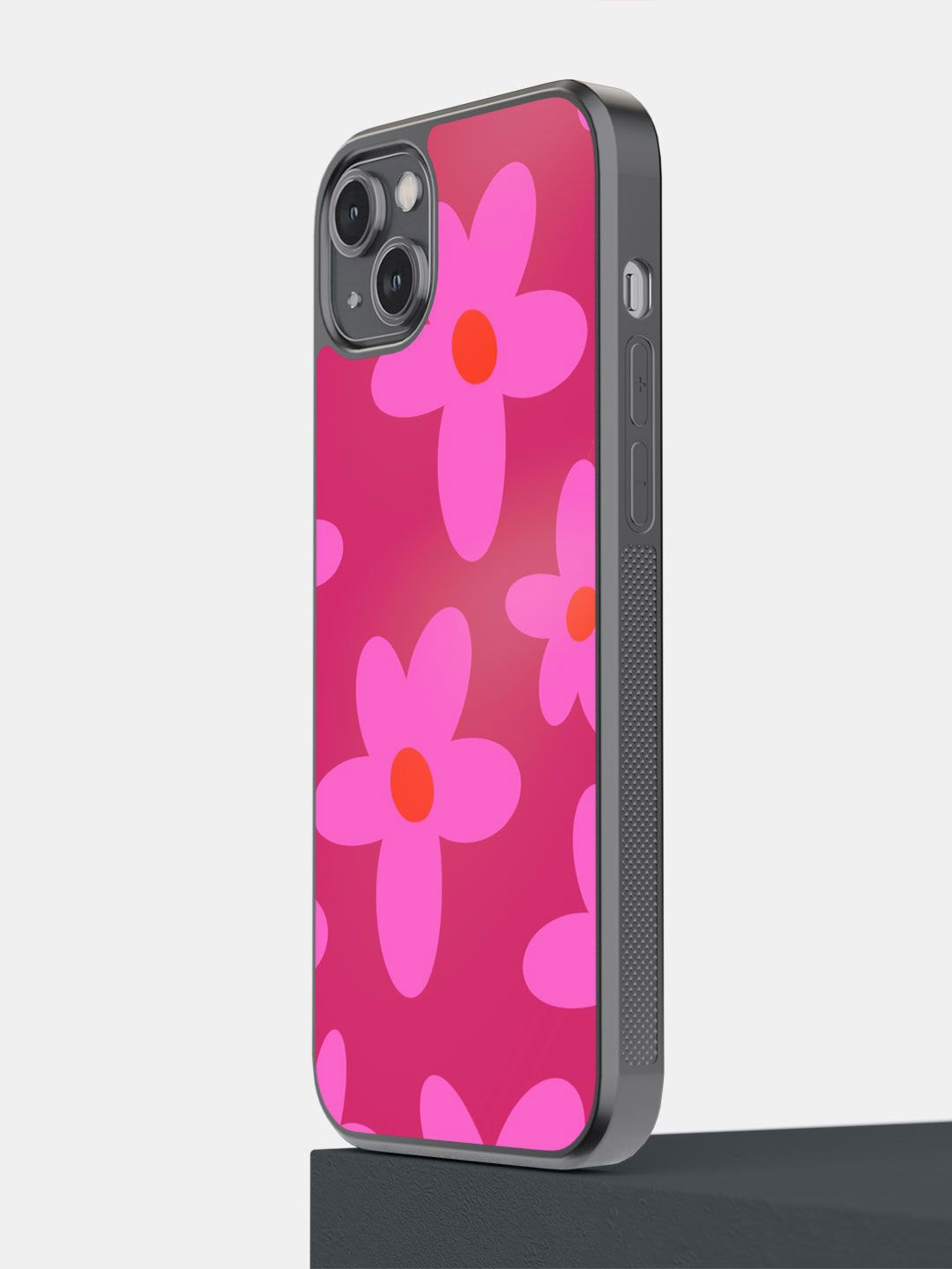 

macmerise Floral Printed iPhone 14 Plus Back Case Mobile Accessories, Pink