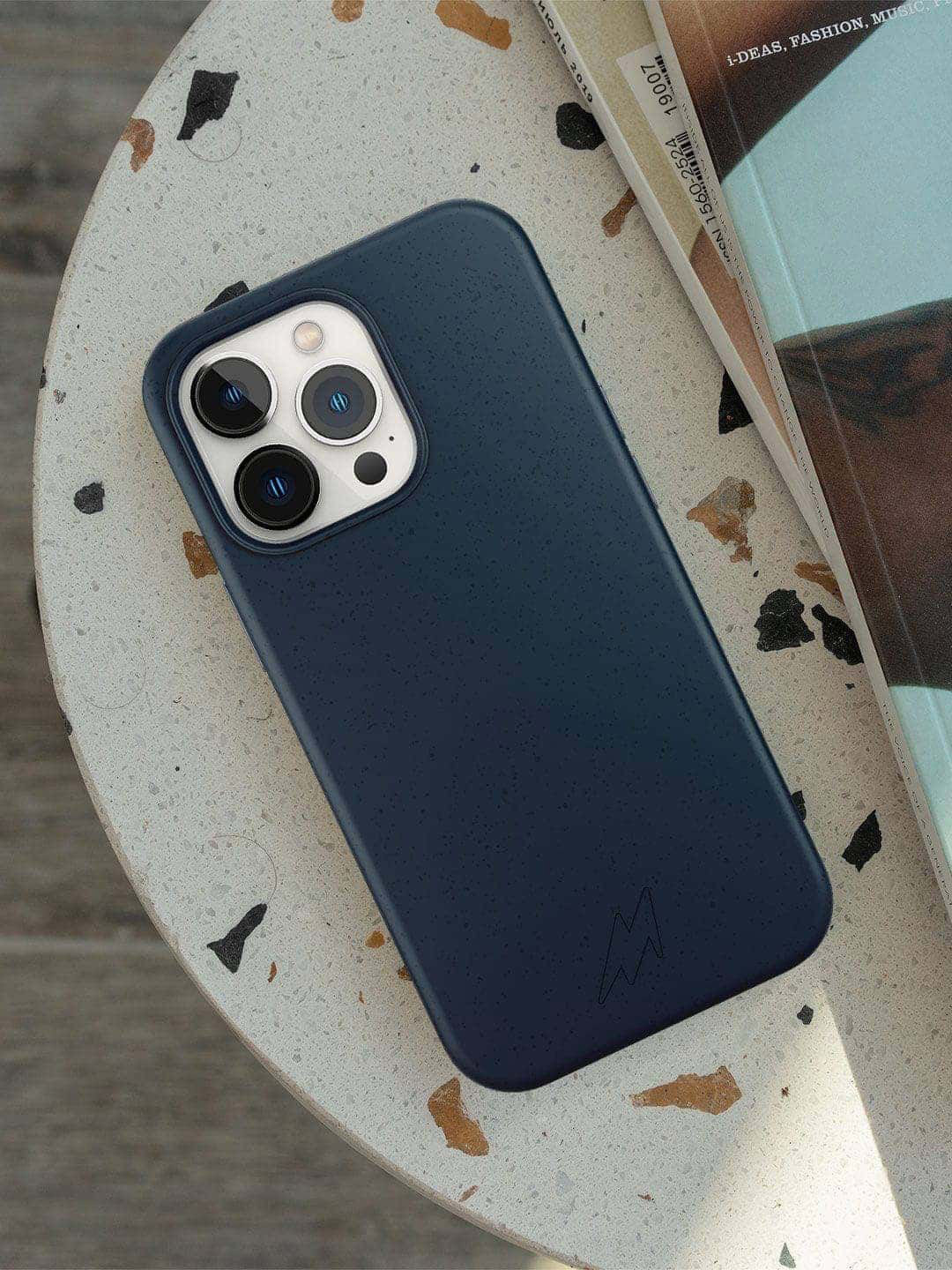 

macmerise Impact Resistant Printed iPhone 14 Pro Back Case Mobile Accessories, Blue