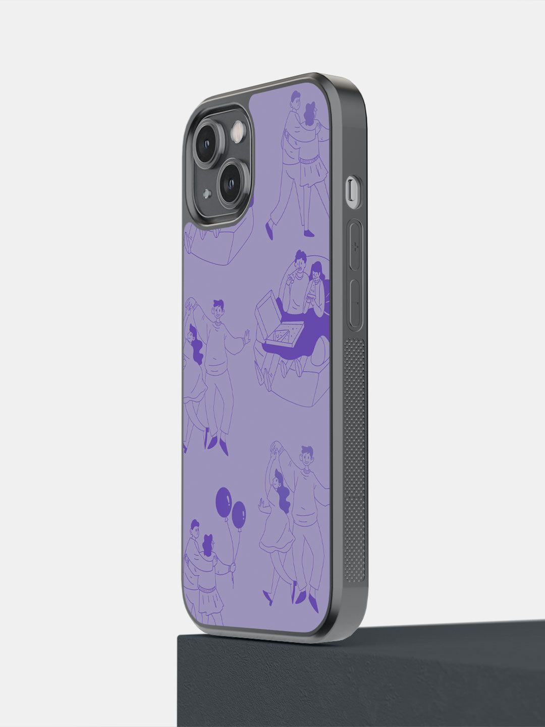 

macmerise Quirky Printed iPhone 14 Back Case Mobile Accessories, Purple