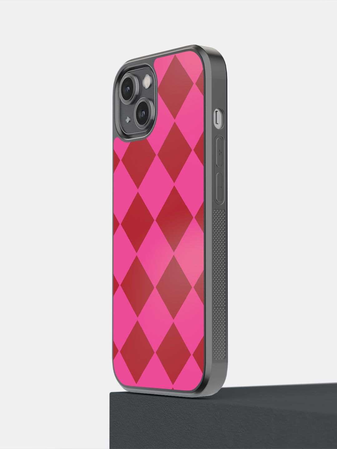 

macmerise Geometric Printed iPhone 14 Impact Resistant Back Case Mobile Accessories, Pink