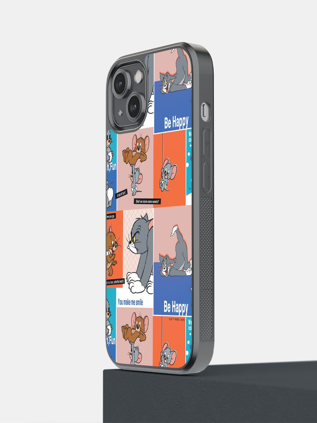 

macmerise Cartoon Characters Printed iPhone 14 Back Case Mobile Accessories, Blue
