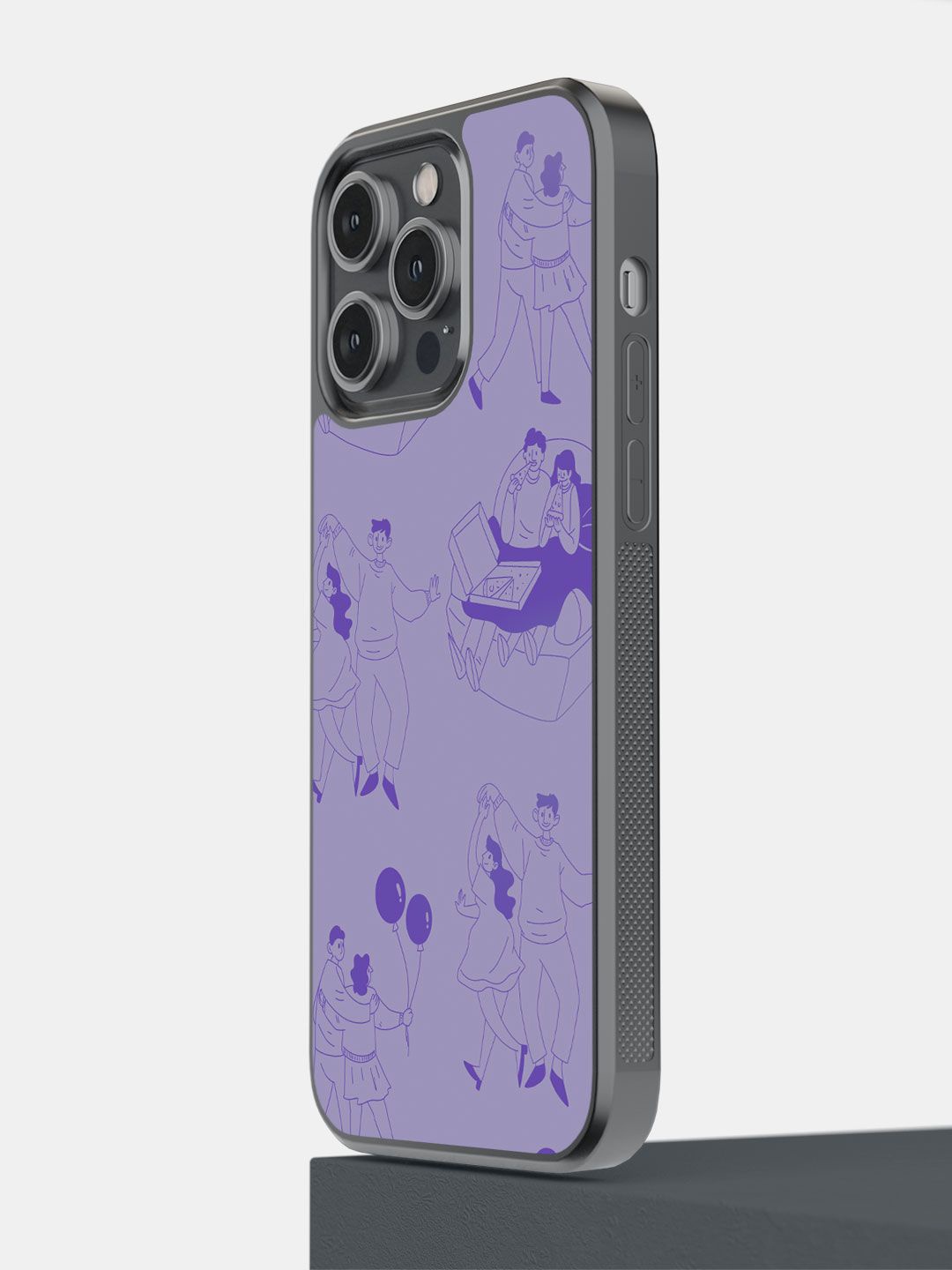 

macmerise Impact Resistant Quirky Printed iPhone 14 Pro Max Back Case Mobile Accessories, Purple