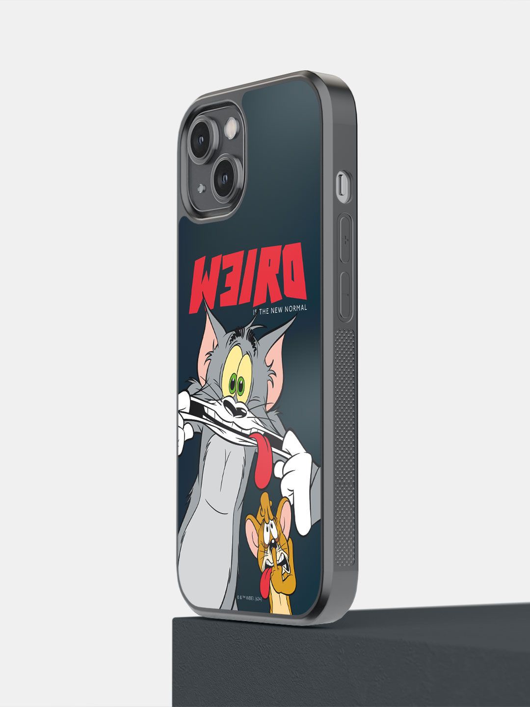 

macmerise Cartoon Characters Printed iPhone 14 Back Case Mobile Accessories, Black