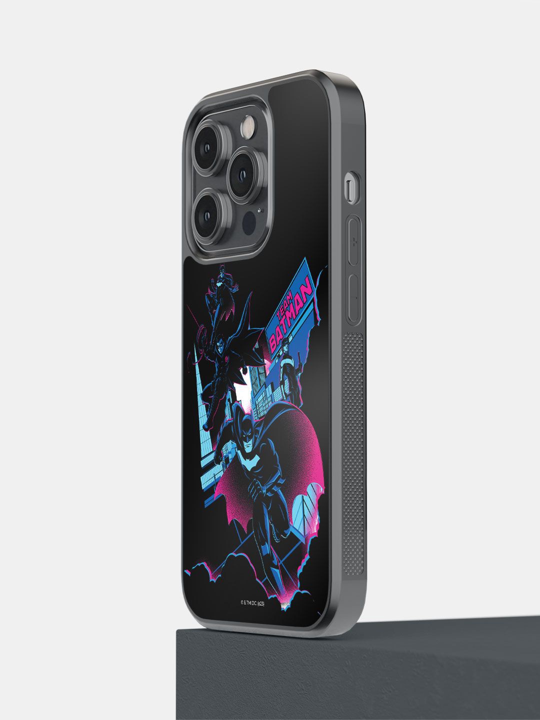 

macmerise Superhero Printed iPhone 14 Pro Back Case Mobile Accessories, Black