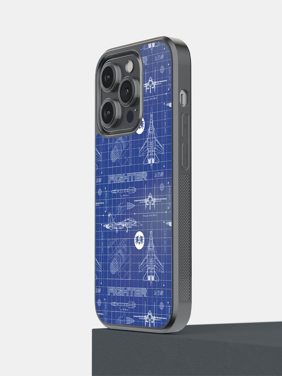 

macmerise Abstract Printed iPhone 14 Pro Impact Resistant Back Case Mobile Accessories, Blue