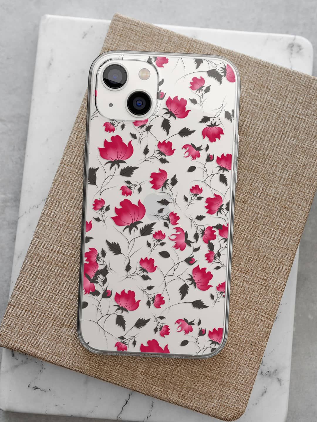 

macmerise Floral Printed iPhone 14 Back Case Mobile Accessories, White