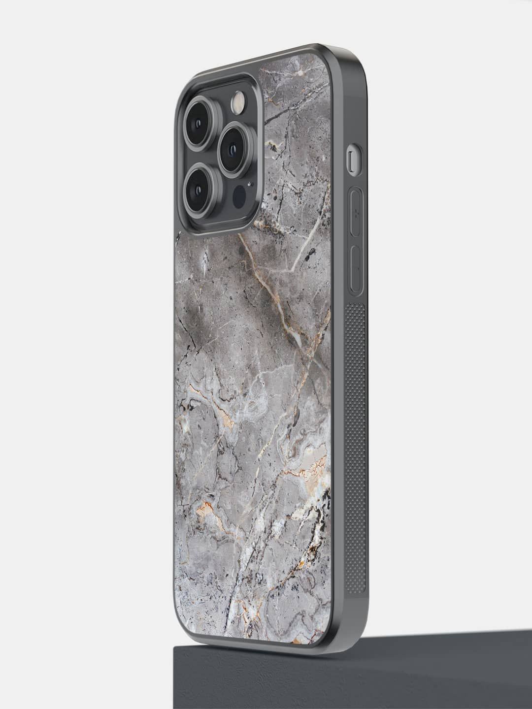 

macmerise Impact Resistant Printed iPhone 14 Pro Max Back Case Mobile Accessories, Grey
