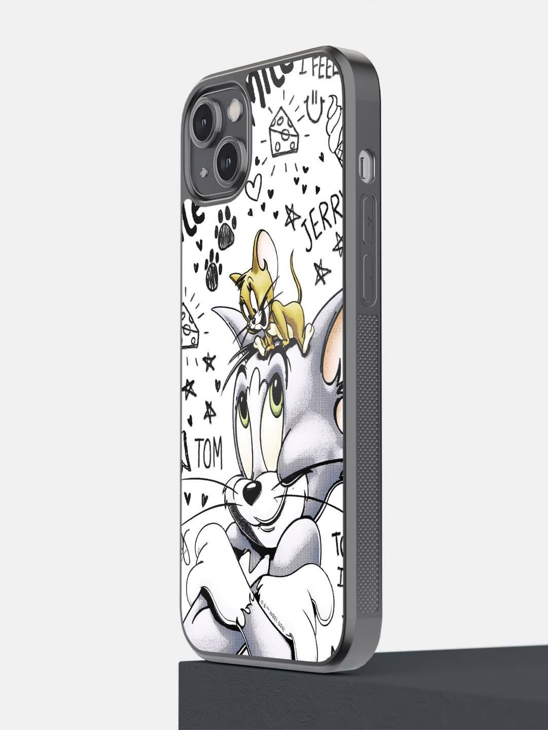 

macmerise Cartoon Characters Printed iPhone 14 Plus Back Case Mobile Accessories, White