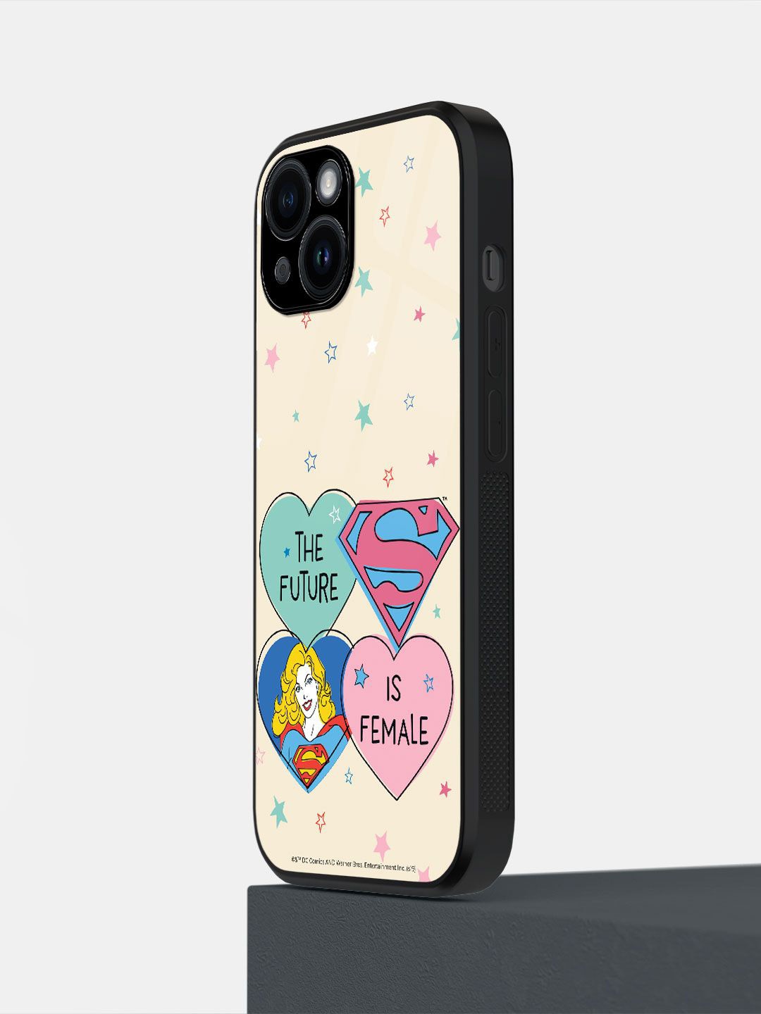 

macmerise Superhero Printed iPhone 14 Back Case Mobile Accessories, Beige