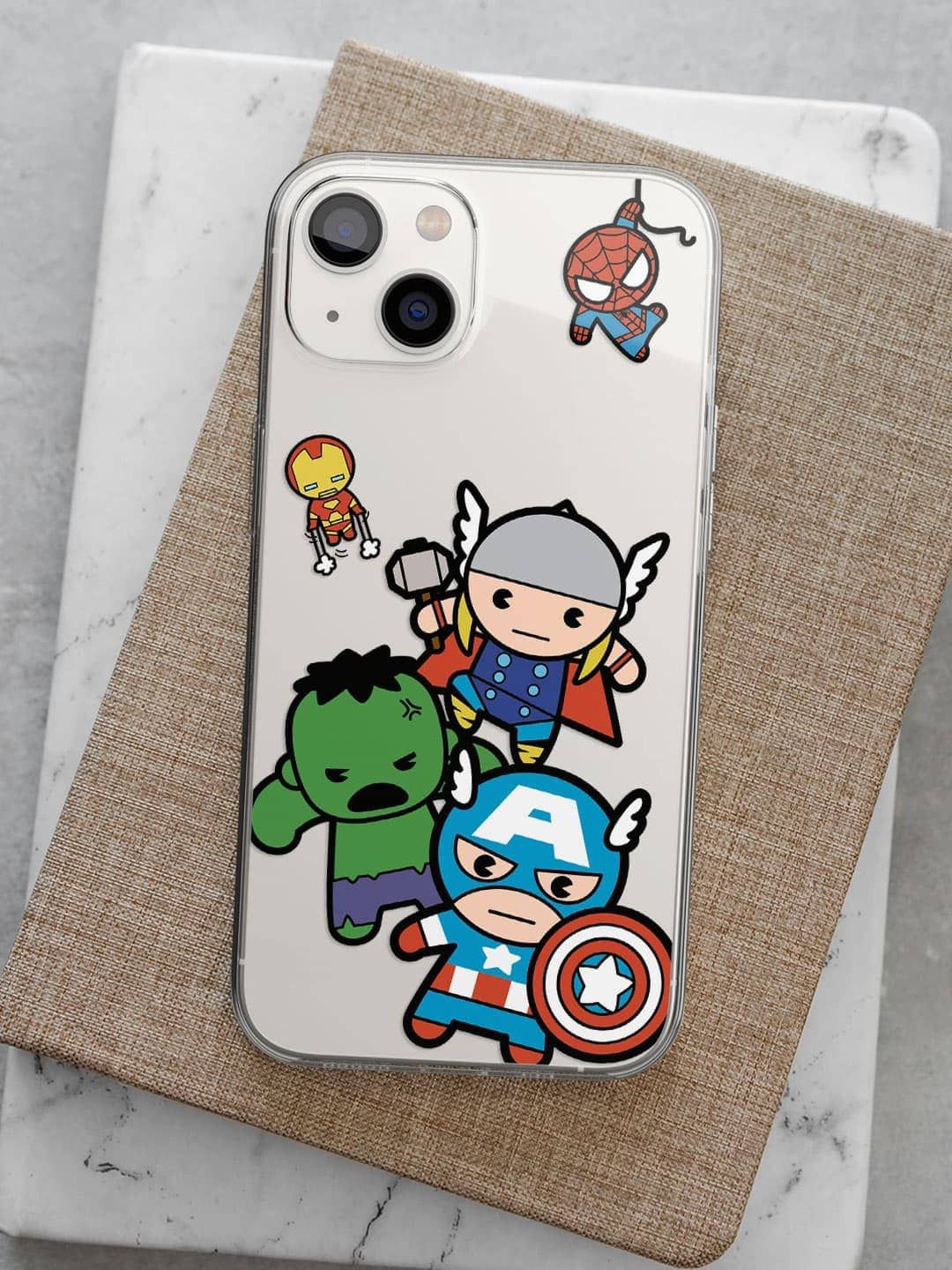 

macmerise Cartoon Characters Printed iPhone 14 Back Case Mobile Accessories, Grey