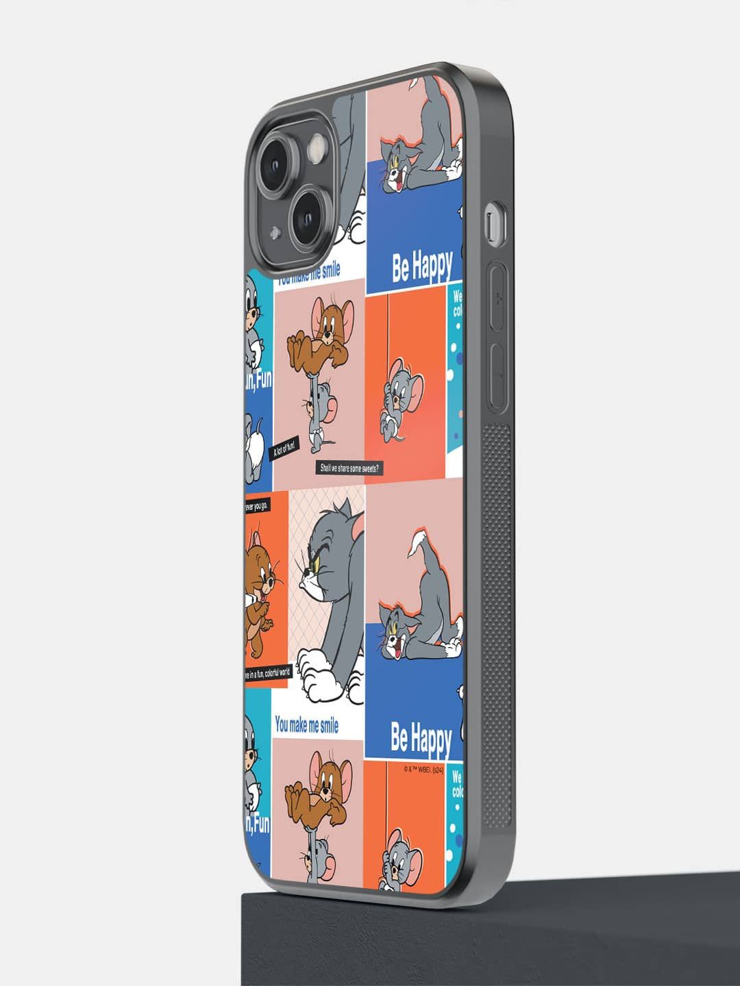 

macmerise Cartoon Characters Printed iPhone 14 Plus Back Case Mobile Accessories, Blue