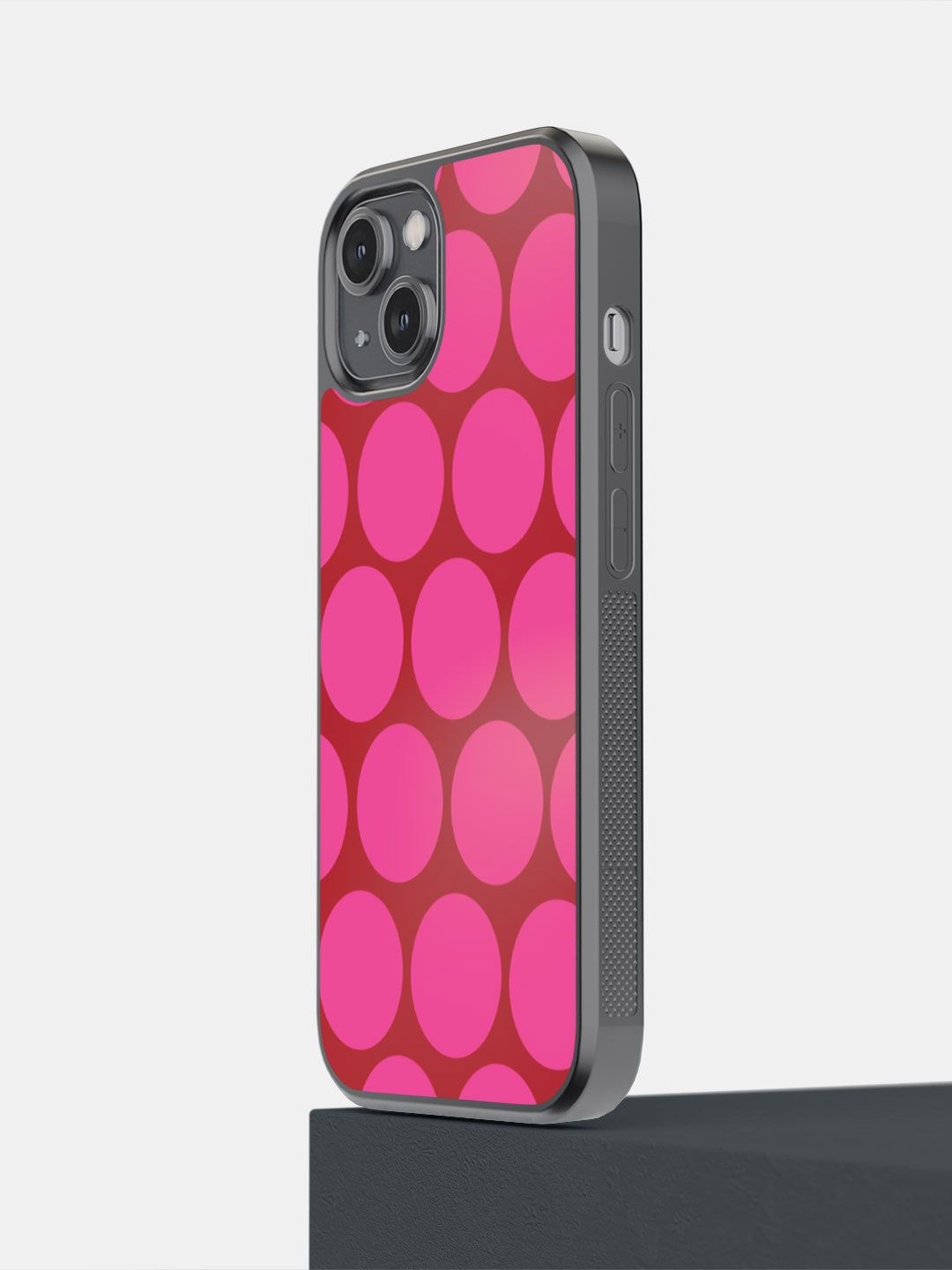 

macmerise Geometric Printed Impact Resistant iPhone 14 Back Case Mobile Accessories, Pink