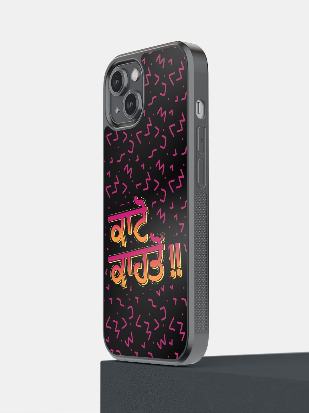 

macmerise Impact Resistant Printed iPhone 14 Back Case Mobile Accessories, Black