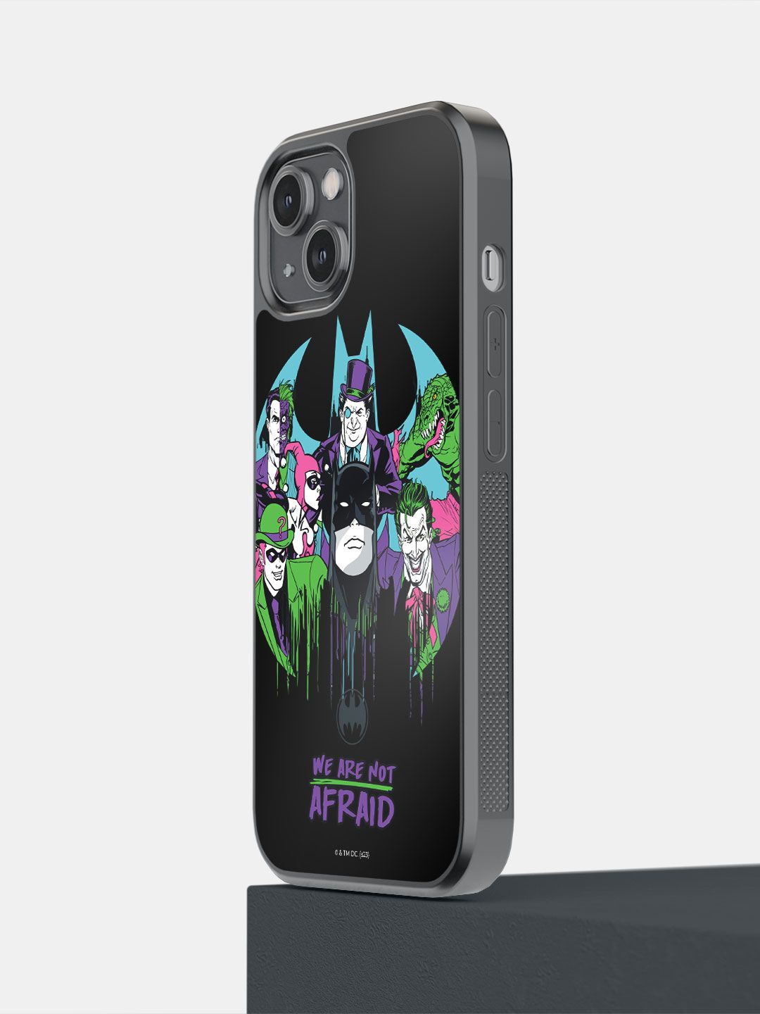 

macmerise Impact Resistant Superhero Printed iPhone 14 Back Case Mobile Accessories, Black