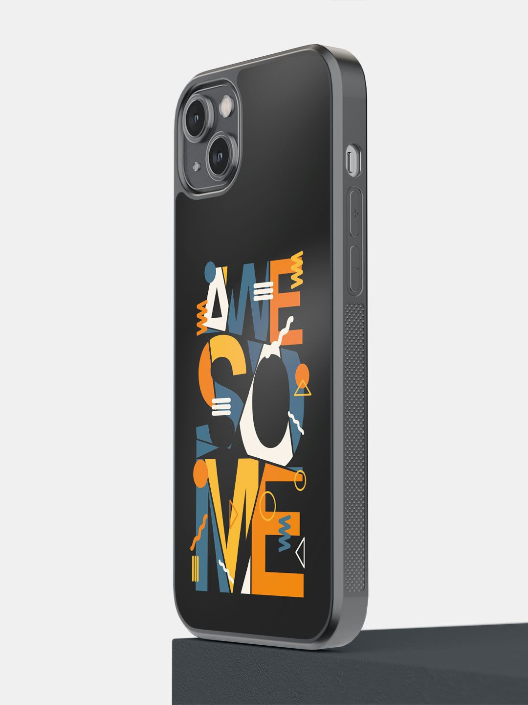

macmerise Impact Resistant Typography Printed iPhone 14 Plus Back Case Mobile Accessories, Black