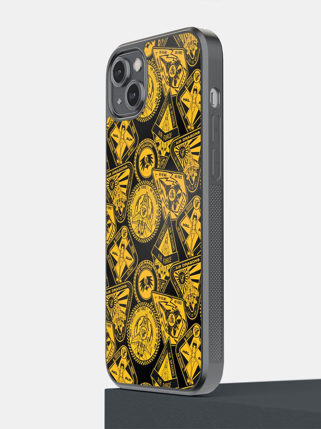 

macmerise Impact Resistant Quirky Printed iPhone 14 Back Case Mobile Accessories, Black