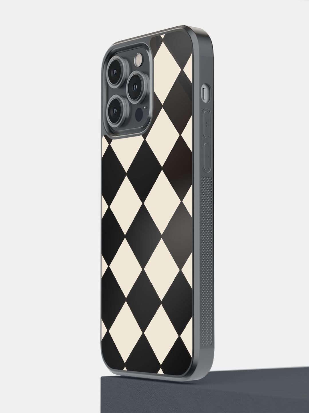 

macmerise Geometric Printed iPhone 14 Pro Max Back Case Mobile Accessories, Black