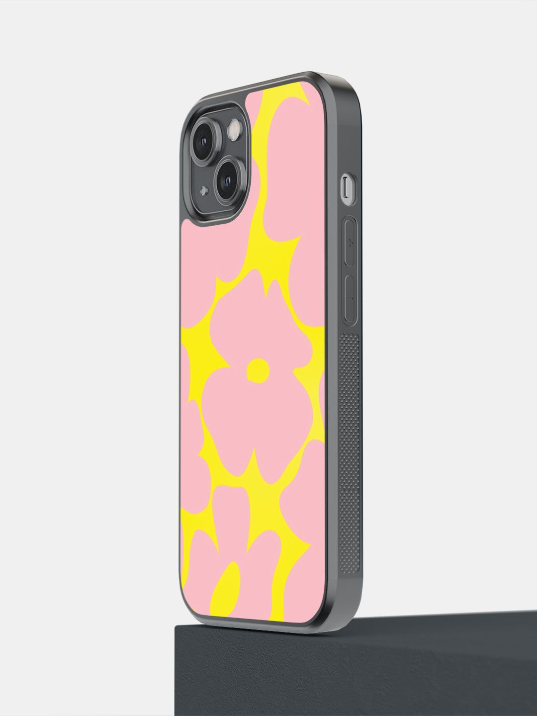macmerise Impact Resistant Floral Printed iPhone 14 Back Case Mobile Accessories, Pink