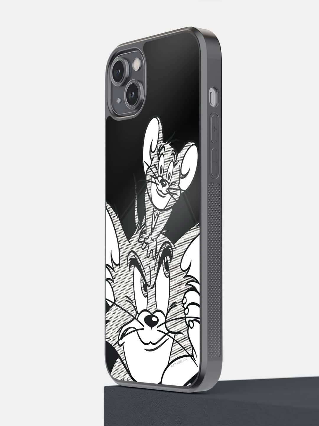 

macmerise Cartoon Characters Printed iPhone 14 Plus Back Case Mobile Accessories, Black