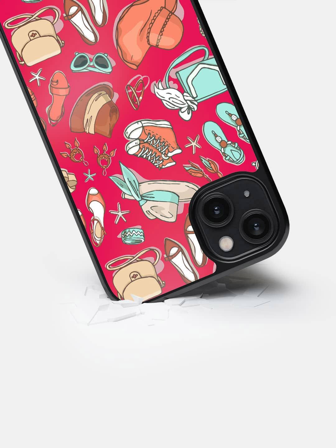 

macmerise Impact Resistant Quirky Printed iPhone 14 Plus Back Case Mobile Accessories, Red
