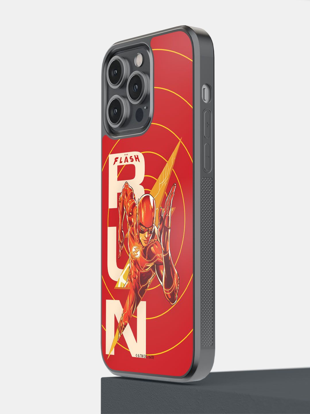 

macmerise Superhero Printed iPhone 14 Pro Max Back Case Mobile Accessories, Red