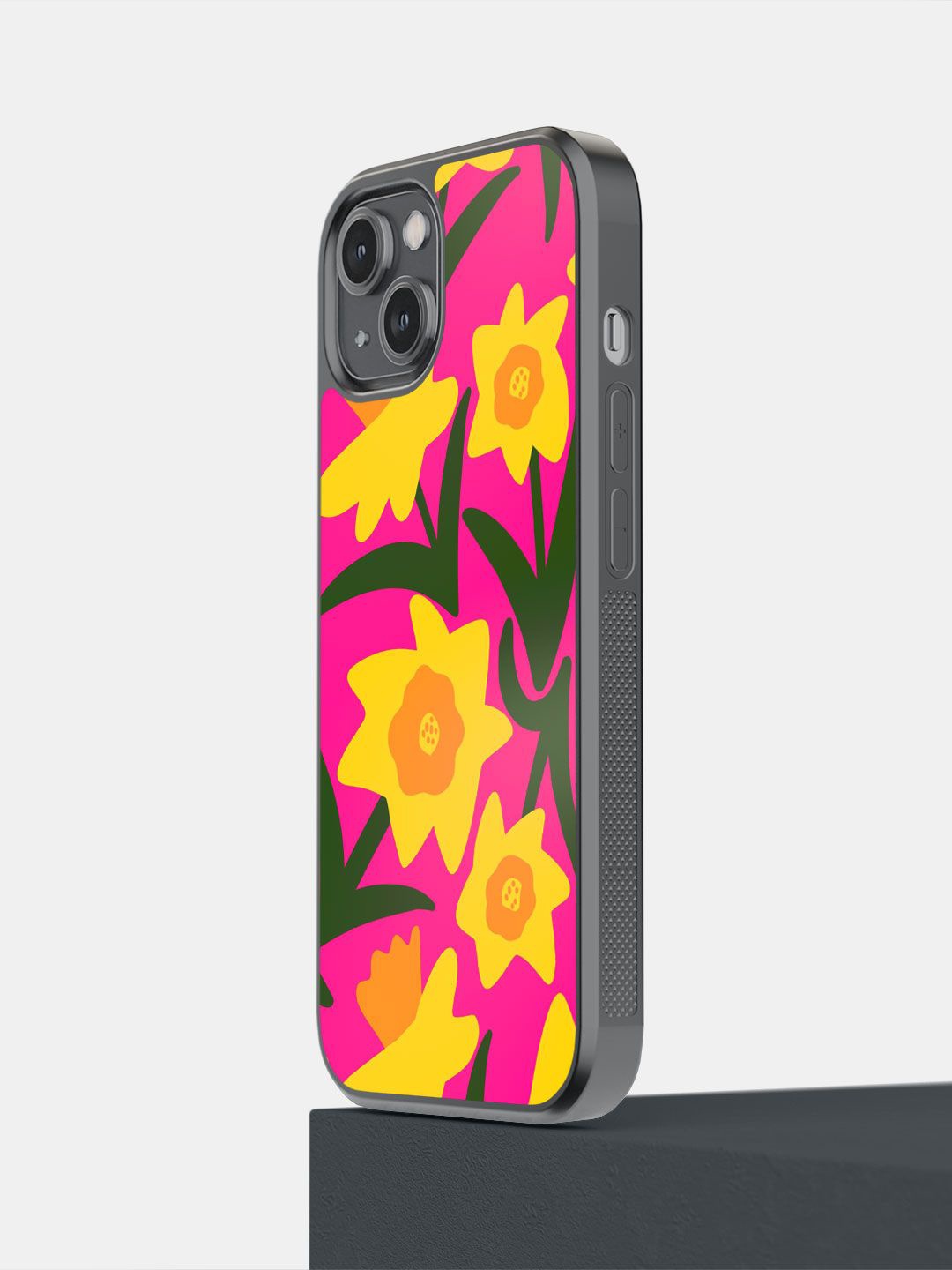 

macmerise Floral Printed iPhone 14 Back Case Mobile Accessories, Pink