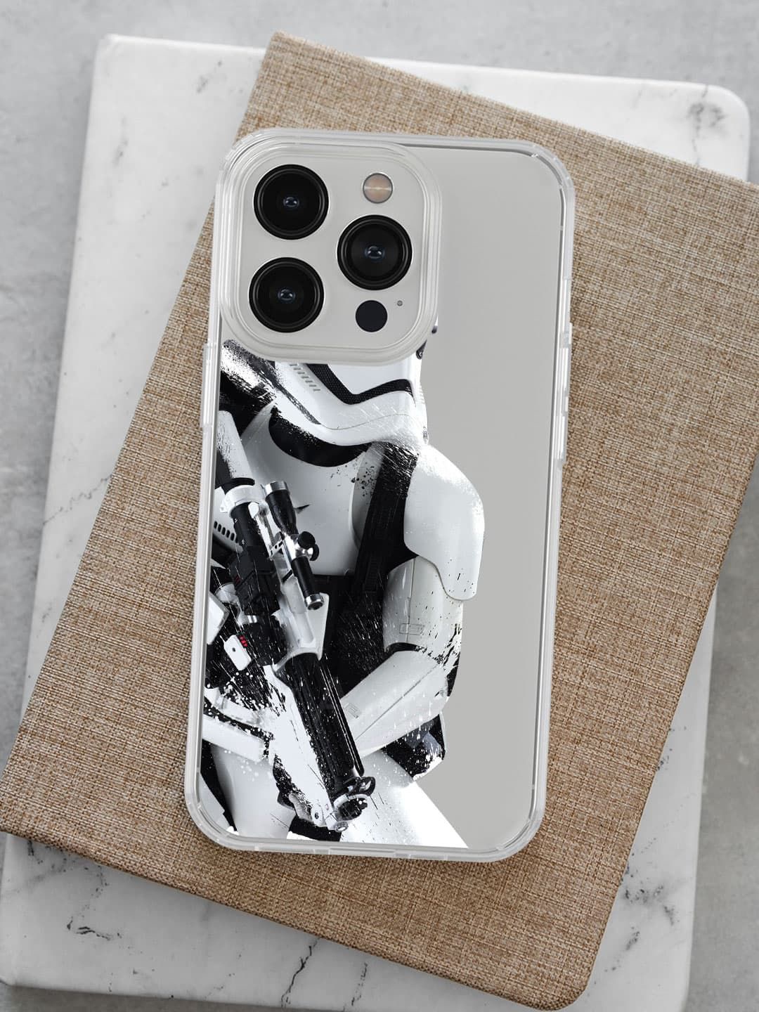 

macmerise Abstract Printed iPhone 14 Pro Back Case Mobile Accessories, White