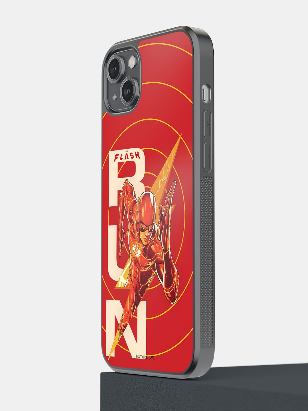 

macmerise Superhero Printed iPhone 14 Plus Back Case Mobile Accessories, Red