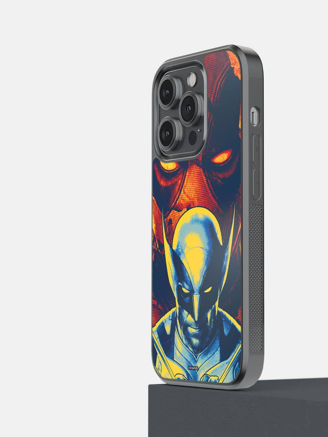 

macmerise Superhero Printed iPhone 14 Pro Back Case Mobile Accessories, Blue