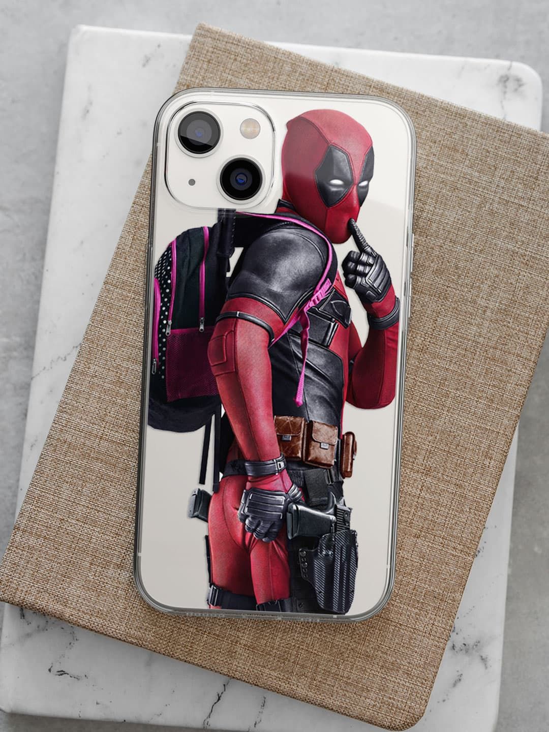 

macmerise Superhero Printed Impact Resistant iPhone 14 Back Case Mobile Accessories, Red