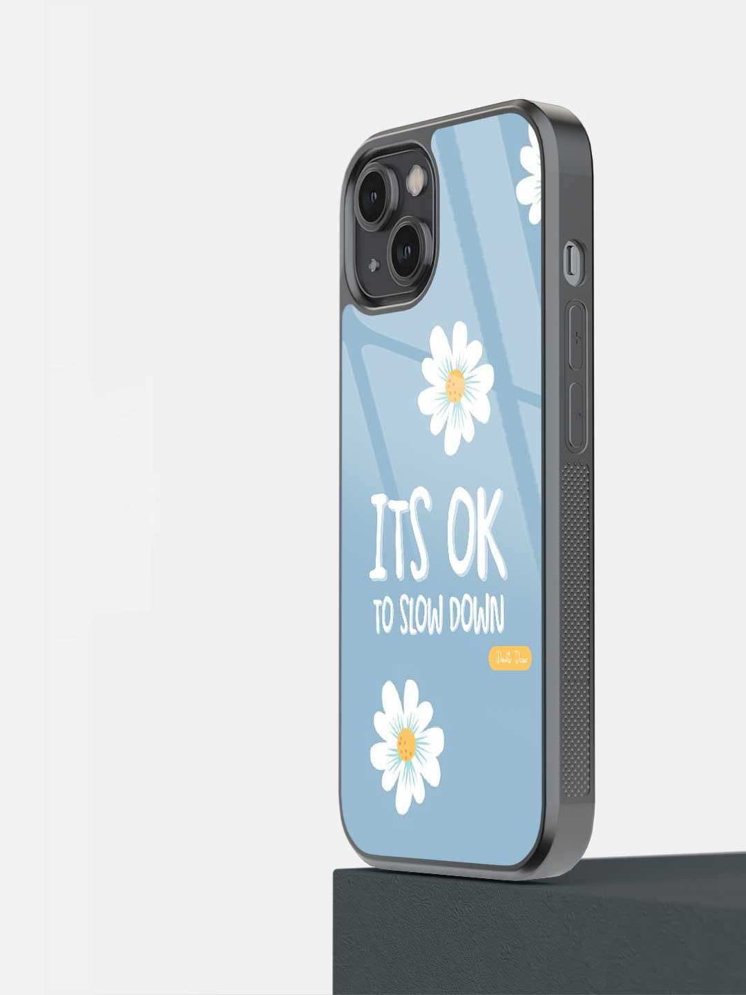

macmerise Impact Resistant Floral Printed iPhone 14 Back Case Mobile Accessories, Blue