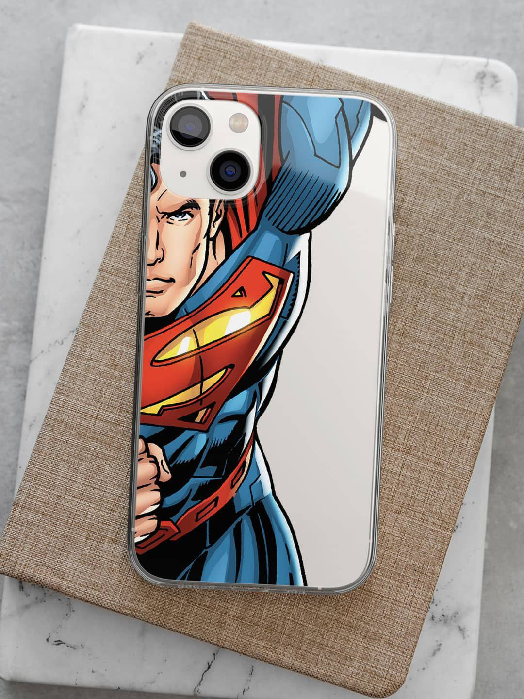 

macmerise Impact Resistant Superhero Printed iPhone 14 Back Case Mobile Accessories, Blue